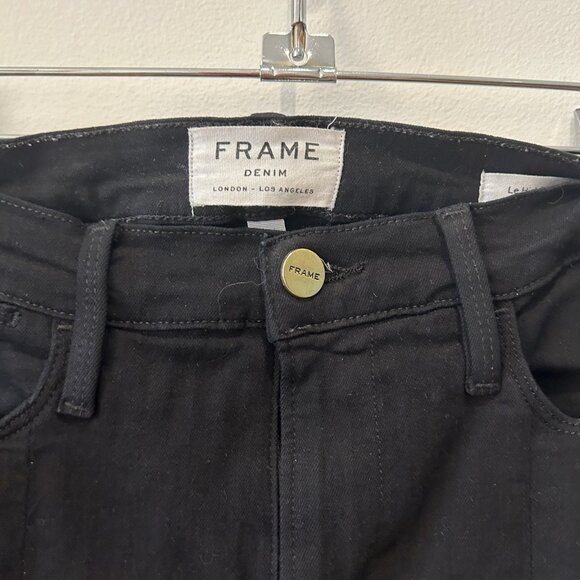 Frame Le High Skinny jeans with gold zippers at ankles - Picture 4 of 8